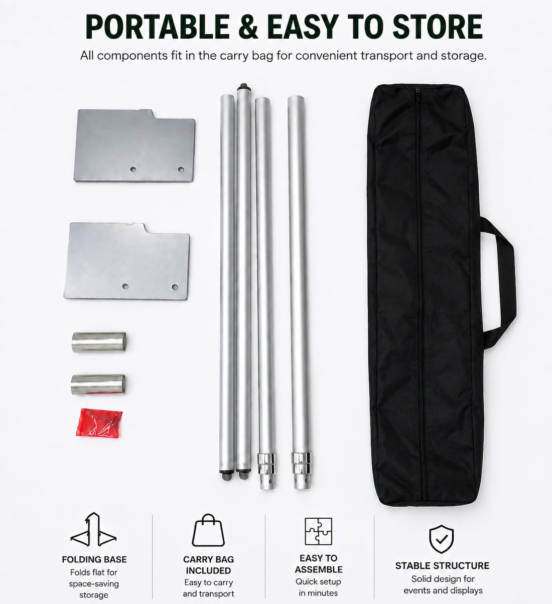 4–10ft Adjustable Backdrop Stand