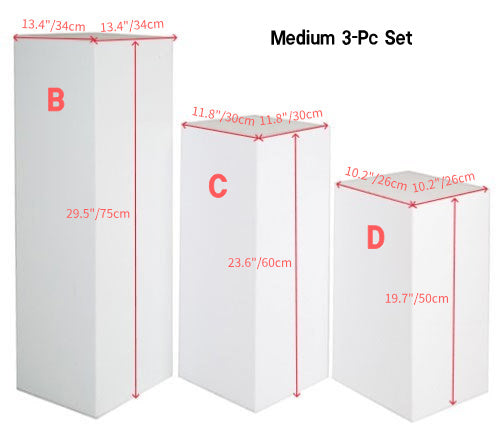 3 PCs-Set Metal Square Stand
