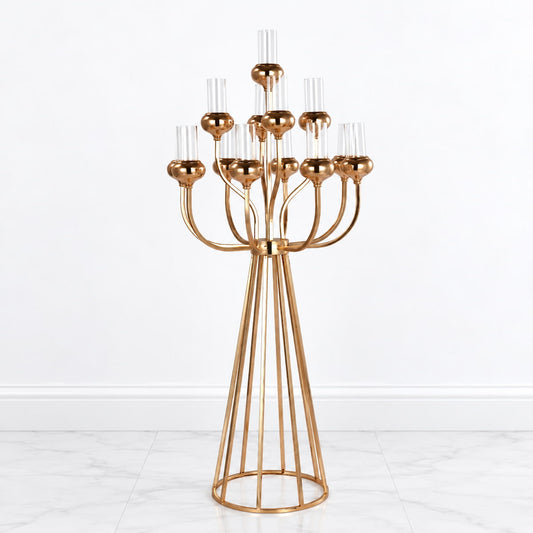 13 Arms Gold Metal Cluster andelabra 