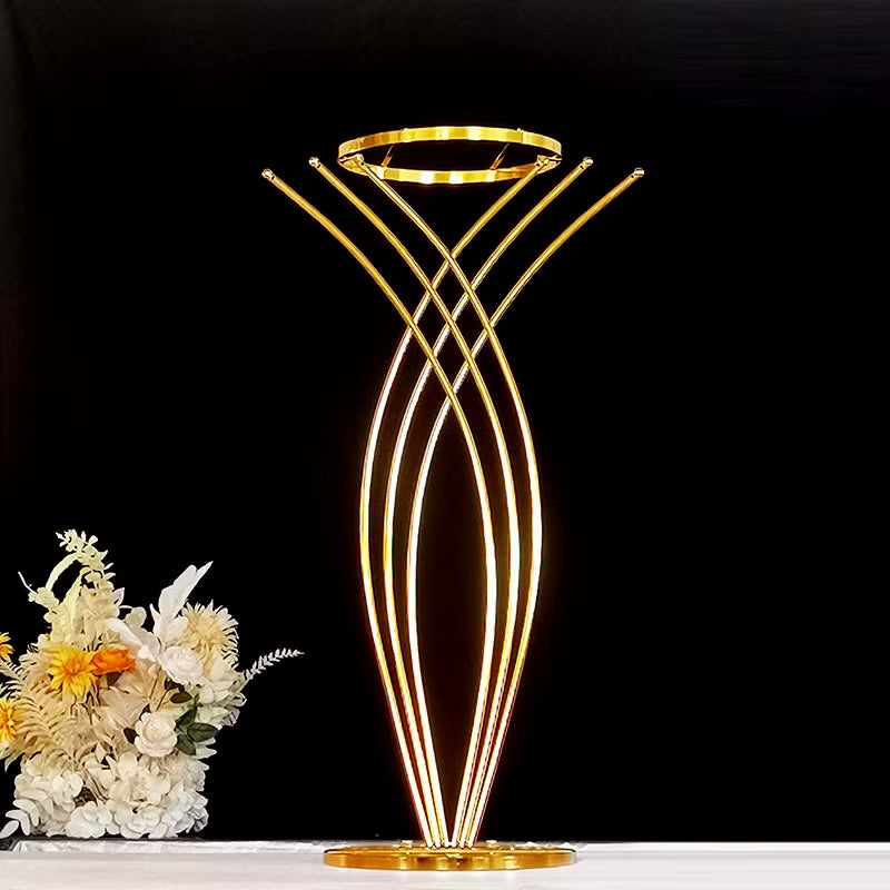 Gold Mermaid-Shaped Table Floral Stand