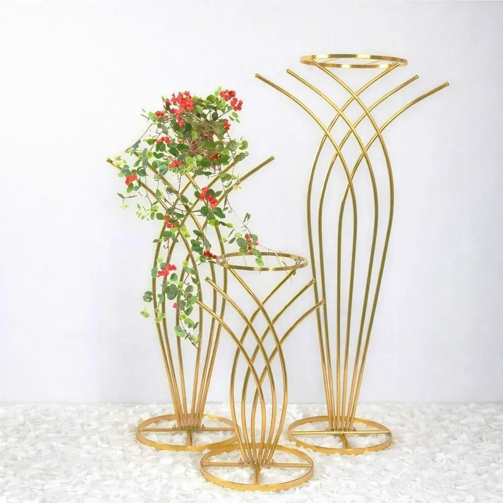 Gold Mermaid-Shaped Table Floral Stand