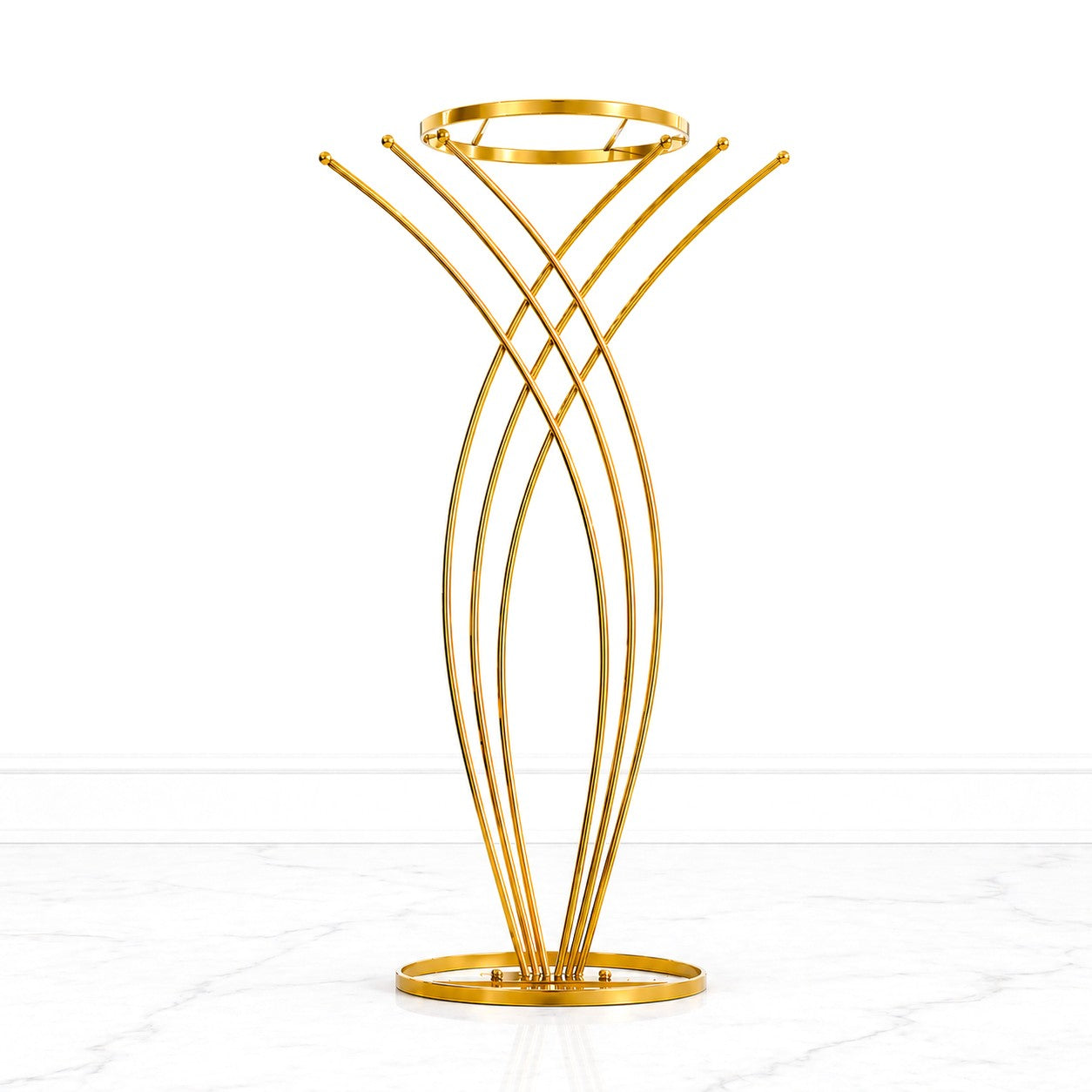 Gold Mermaid-Shaped Table Floral Stand