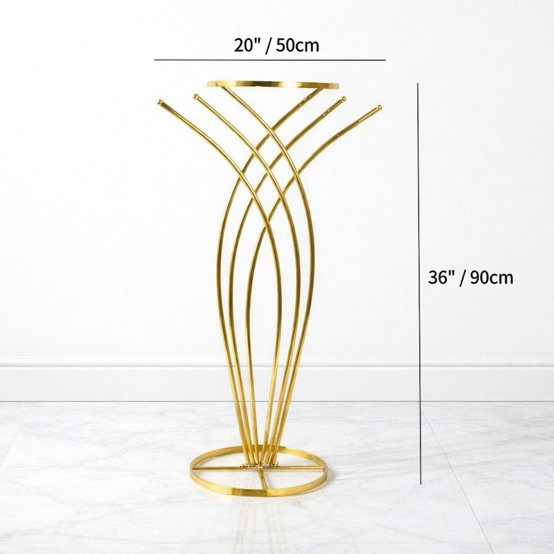 Gold Mermaid-Shaped Table Floral Stand