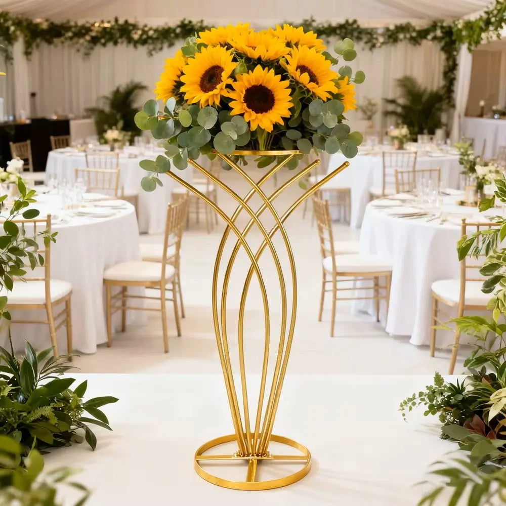 Gold Mermaid-Shaped Table Floral Stand