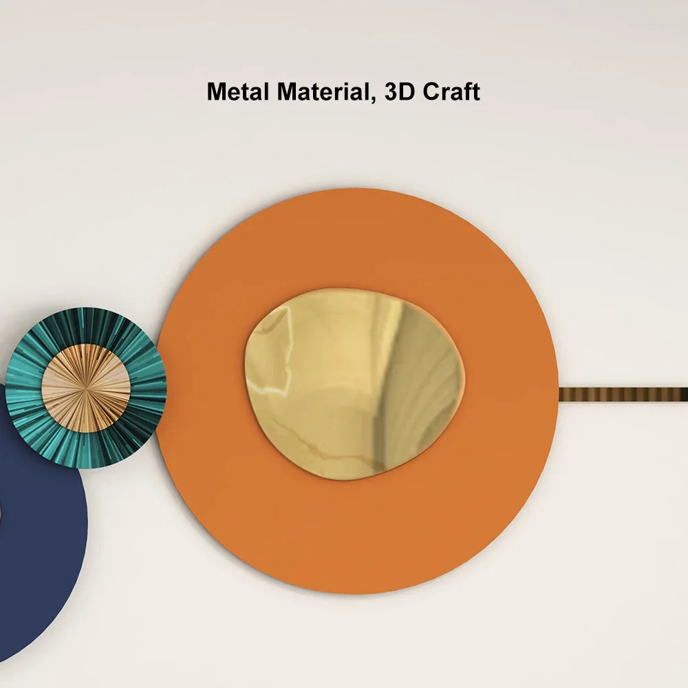 Modern Metal Wall Decor Creative Geometric Round Home Decor Art