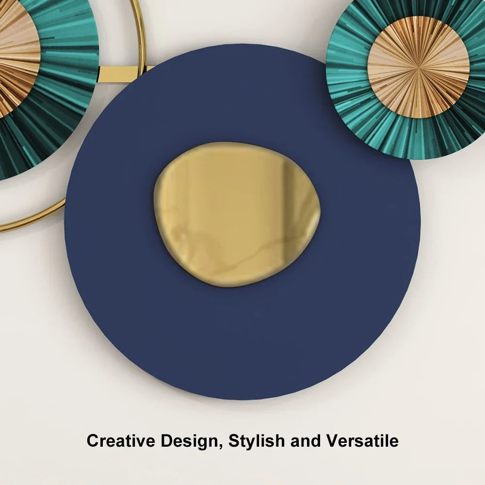 Modern Metal Wall Decor Creative Geometric Round Home Decor Art