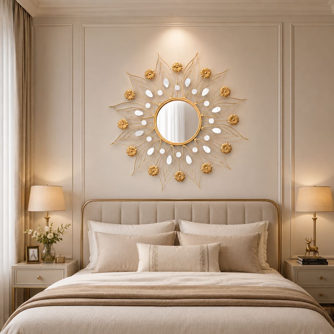 Handmade Geometric Wall Mirror Creative Home Decor Accent