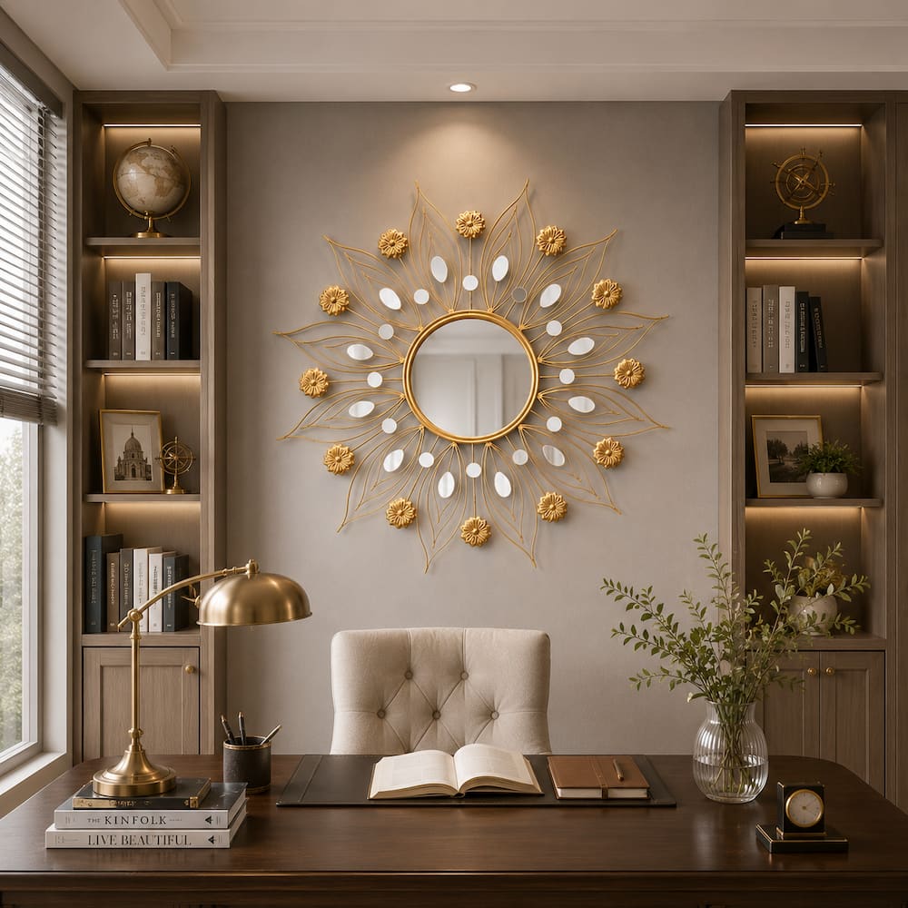 Handmade Geometric Wall Mirror Creative Home Decor Accent