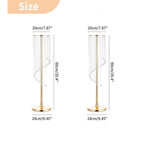  Gold Crystal Hanging Floral Stand