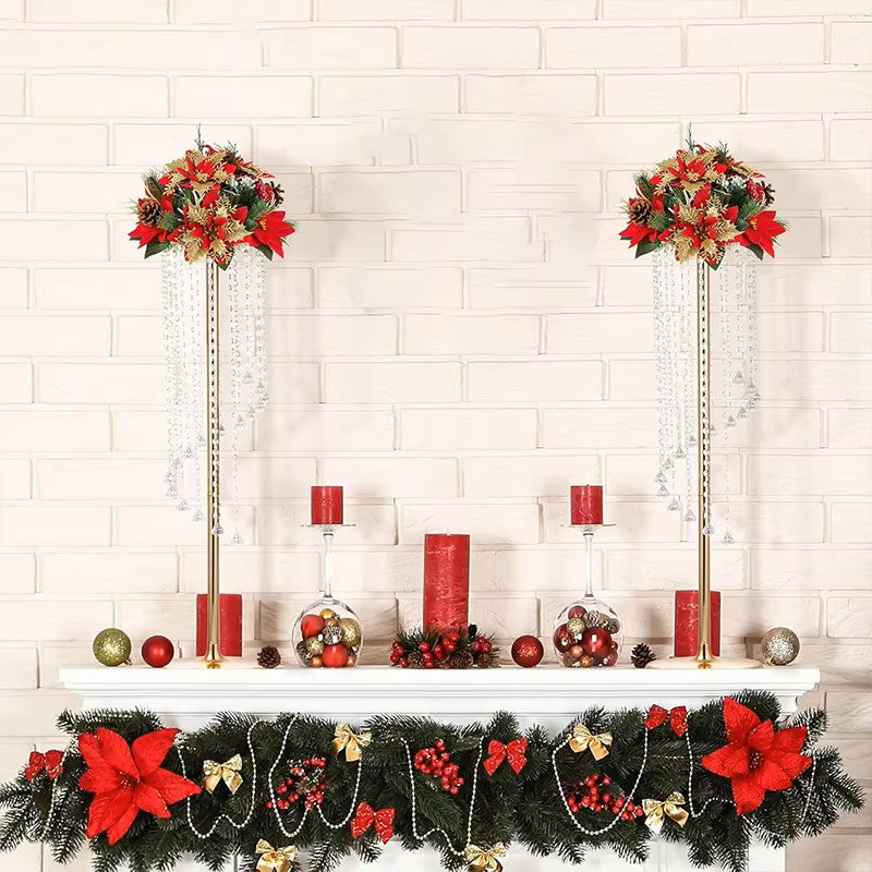  Gold Crystal Hanging Floral Stand