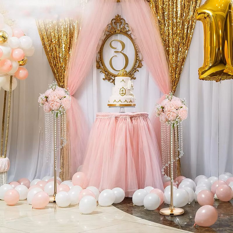  Gold Crystal Hanging Floral Stand