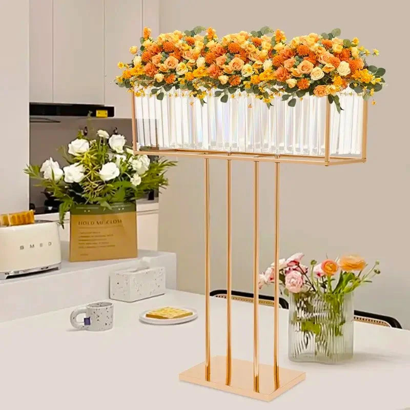Real Crystal Pendant Rectangular Flower stand