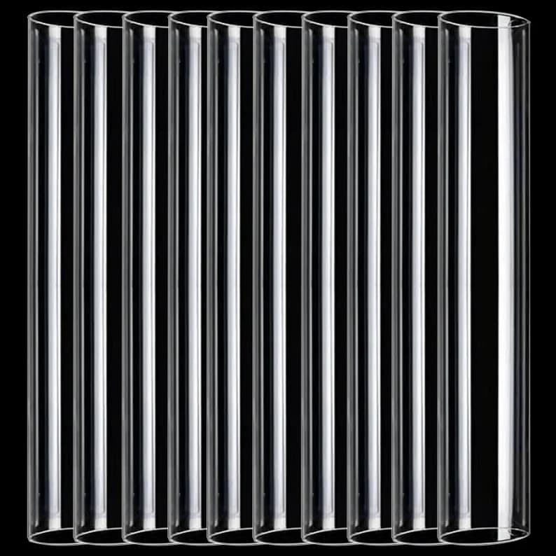 10 Arm 48" Crystal Glass Pillar Candle Holders Shades