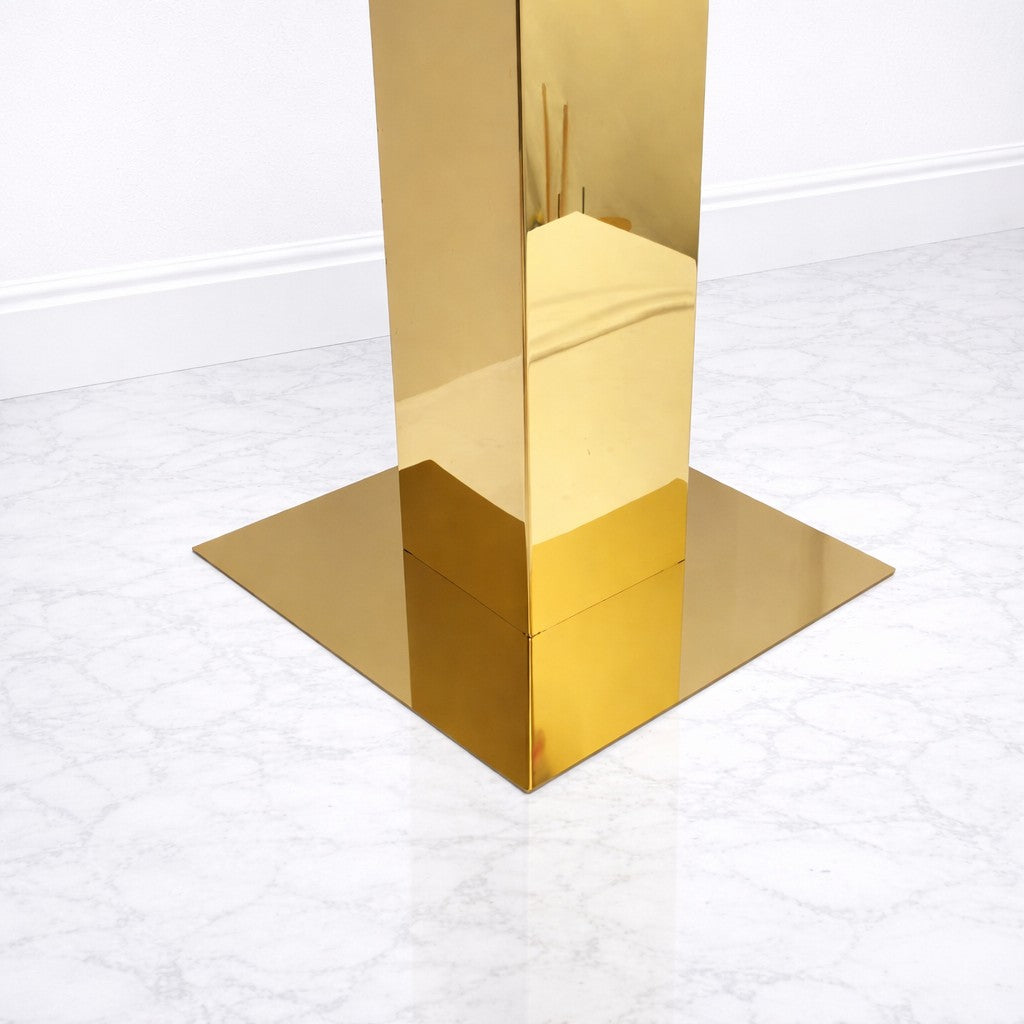 Square Column Mirror Stainless Steel Floral Stands