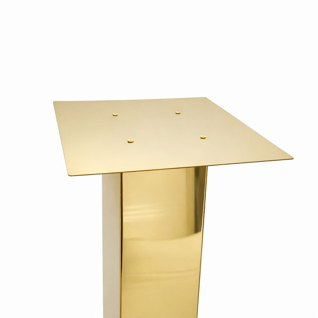 Square Column Mirror Stainless Steel Floral Stands
