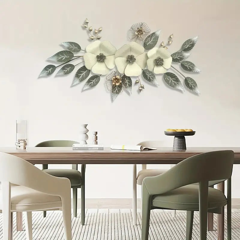 3D Handcrafted Metal Flower Wall Accent 