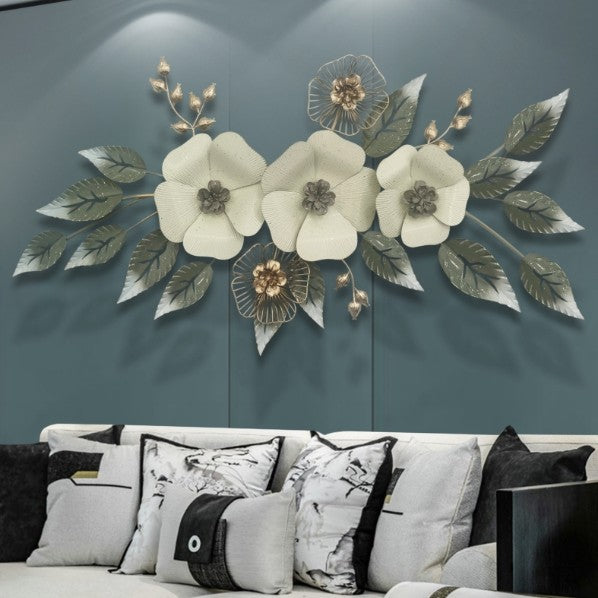 3D Handcrafted Metal Flower Wall Accent 