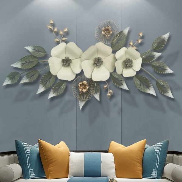 3D Handcrafted Metal Flower Wall Accent 