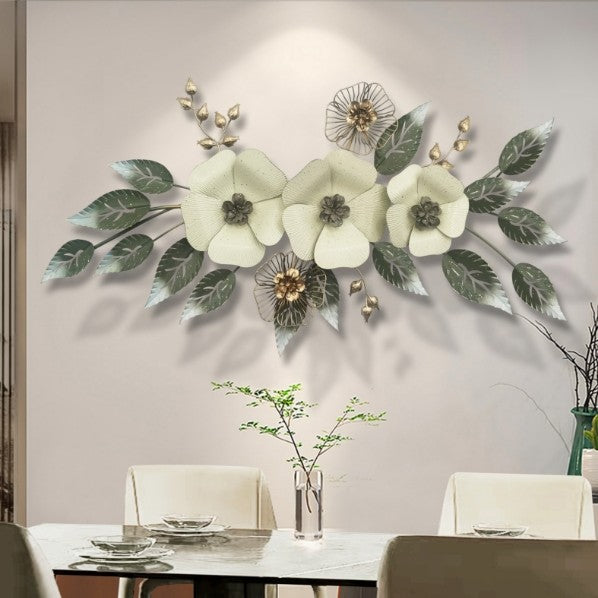 3D Handcrafted Metal Flower Wall Accent 