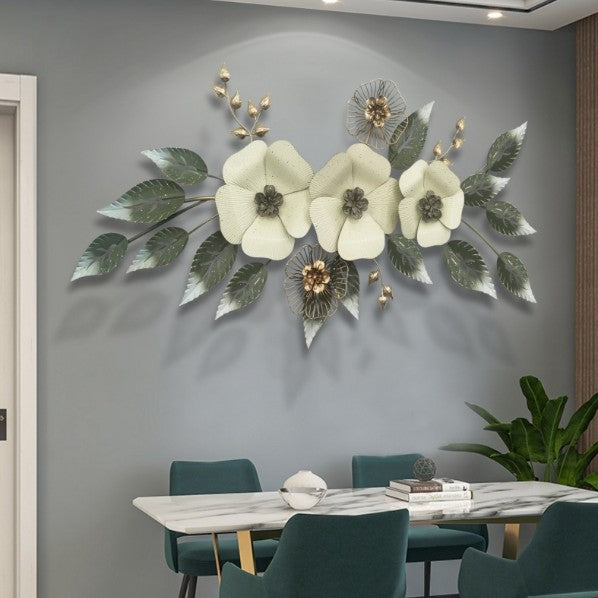 3D Handcrafted Metal Flower Wall Accent 