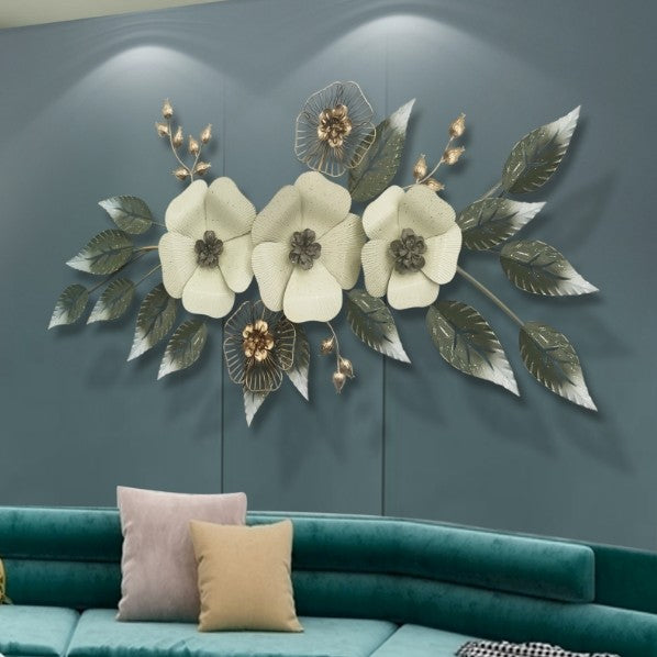 3D Handcrafted Metal Flower Wall Accent 
