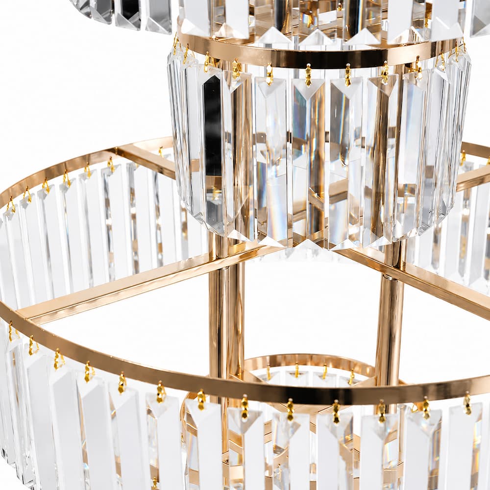 40" Gold 5-Tier Round Metal Flower Stand