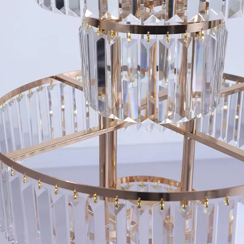 40" Gold 5-Tier Round Metal Flower Stand