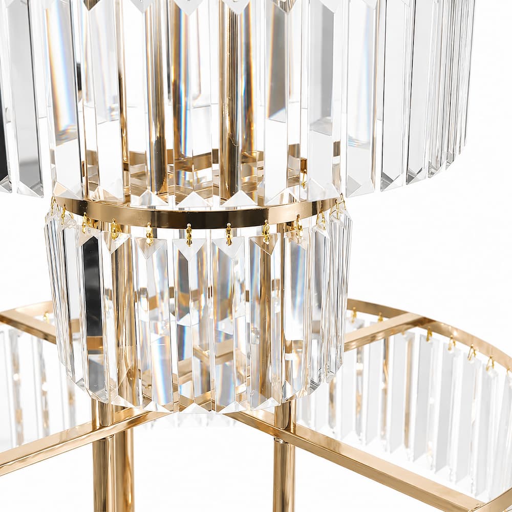 40" Gold 5-Tier Round Metal Flower Stand