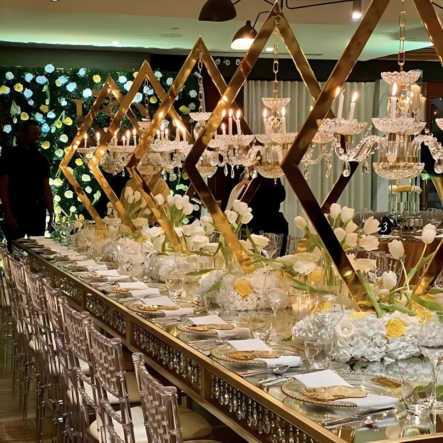 Diamond Metal Candelabra
