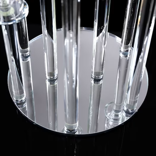 Crystal Glass Candelabra Pillar Candle Holders