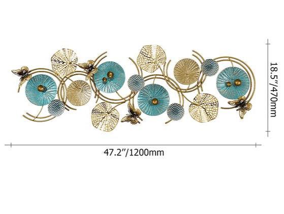3D Lotus Leaves Metal Wall Decor Home Luxury Wall Art